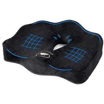 MonTrüe Cojín de Asiento, cojín de Espuma de Memoria para coxis, Ajuste para Diferentes sillas, Funda Lavable