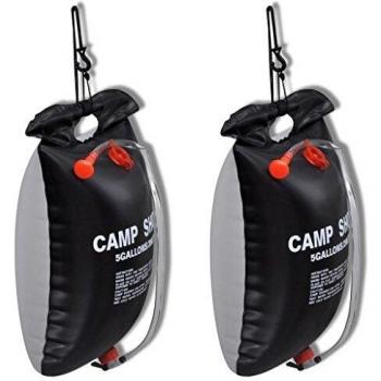 Ducha solar portátil de camping 20 L 2 unidades