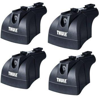 Thule Rapid System 753, Soporte Versátil para Vehículos con Puntos de Fijación o Rieles Integrados, Aluminio Plateado, Referencia 753000