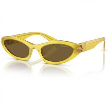 Miu Miu Cat-Eye Sunglasses Mu 09ys col. 17l01t Donna Squadrata Giallo, Yellow, Size: 54 MM