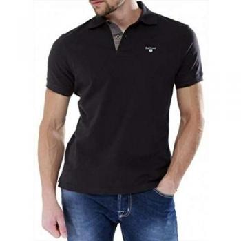Barbour Tartan Pique Polo Navy Dress Tartan Navy M