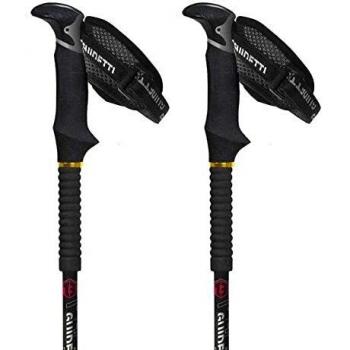 Guidetti – T3 Light 62 a 135 cm, 261 g – Bastones de caminar se venden por pares, negro, talla única