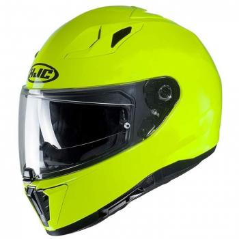 Casco de moto HJC i70 Verde FLUO / FLUO GREEN, Amarillo, S