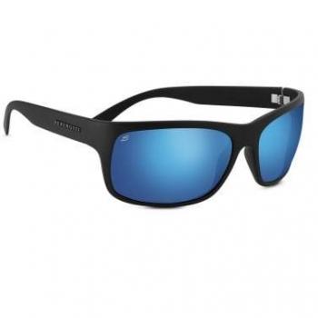 Serengeti Pistoia Polarized Sunglasses - Matte Black with Glossy Finish, 555nm Mineral Lens, Unisex, One Size