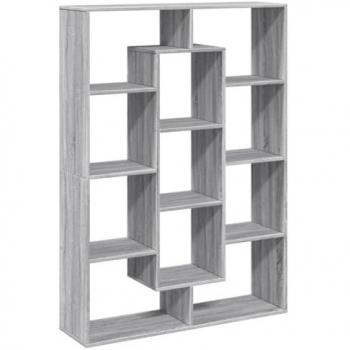 Estantería de madera de ingeniería gris Sonoma 102x29x143 cm, librería, armario para libros, armario de almacenaje