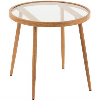 Mesa auxiliar redonda de metal natural Favela 50 cm