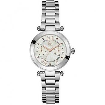 Guess Reloj Analógico para Mujer de Cuarzo con Correa en Acero Inoxidable Y06010L1