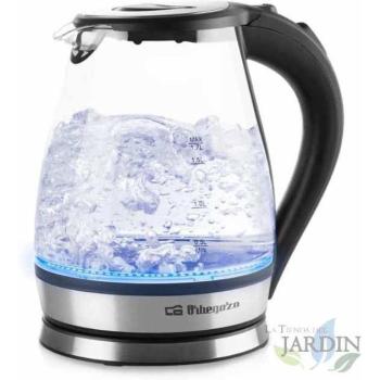 Hervidor de Agua de Acero Inoxidable 1.7L con LED Azul y Jarra Extraíble 2200W