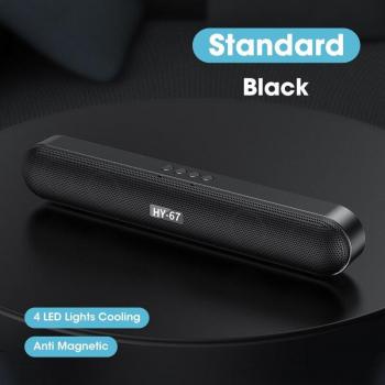 Barra de sonido Bluetooth 6D con Subwoofer Estéreo para Ordenador, portátil y TV - Recargable y con cable AUX