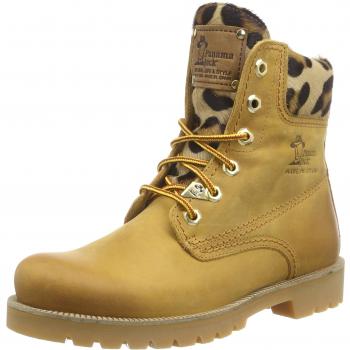 Botas Panama Jack 03 B1 de mujer en piel con forro de piel color marrón claro - Talla 41