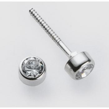 Pendientes de bebé de oro con circonita, joyas elegantes para los más pequeños.