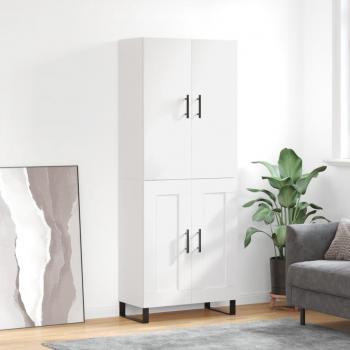 Aparador Alto Blanco 69,5x34x180 cm en Madera Contrachapada
