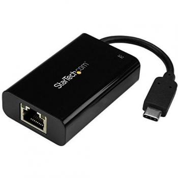 StarTech.com Adaptador USB-C de Red Ethernet Gigabit con Entrega de Potencia - Tarjeta de Red Externa USB Tipo C - Accesorio de Red