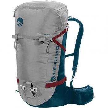 Mochila Ferrino Triolet 28+3L gris mujer para mujer, capacidad de 28 litros más 3 litros adicionales, diseño ergonómico adaptado al cuerpo femenino, material resistente al agua, múltiples compartimentos y bolsillos,