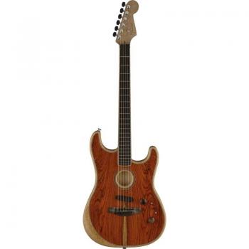 Fender American Acoustasonic Stratocaster Electric-Acoustic Guitar, Cocobolo Back and Sides, Solid Sitka Spruce Top, Mahogany Neck, 22 Frets, Fishman Acoustic Engine Electronics
