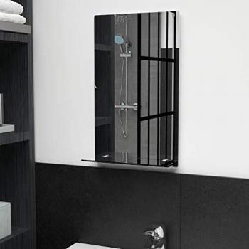 Espejo de pared con estante 30x50 cm en vidrio templado