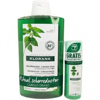 Champú Klorane Cidra 400 ml + Champú Seco Ortiga 50 ml