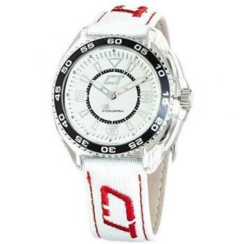 Chronotech CC6280L-04 Men's Watch with Genuine Leather Strap, 44mm Diameter