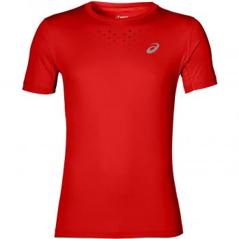 Asics Stride SS Top de Manga Corta, Hombre, Rojo