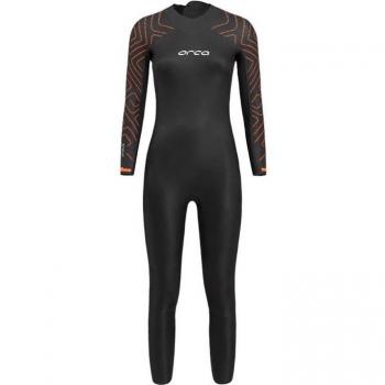Traje de neopreno Orca Vitalis TRN Open Water manga larga negro naranja blanco mujer - M