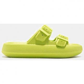 Sandalias de niña marca B&W con doble hebilla en color limón