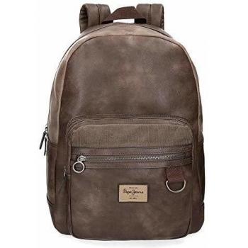 Mochila Pepe Jeans Miller para Portátil 15.6, Material Sintético, Color Marrón
