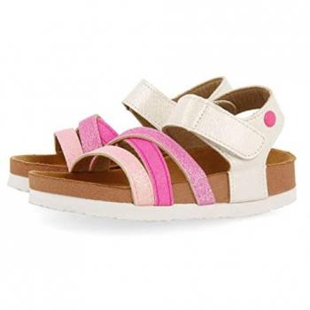 Sandalias Niña Gioseppo Saumos Multicolor con Tonos Rosas Brillantes