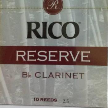 Rico RCR1025 Rico Reserve Bb Clarinet Reeds - Strength 2.5 (10-pack)