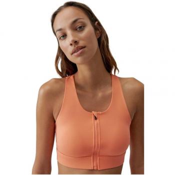 Top de mujer Born Living Yoga Soata naranja gris - S