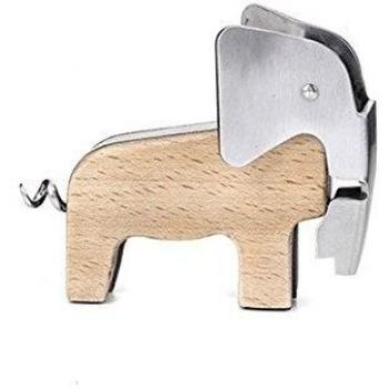 Kikkerland Elefante Sacacorchos de madera de haya