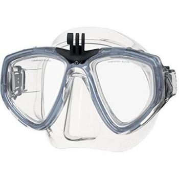 SEAC One Pro Máscara Soporte de cámara GoPro para Buceo y Snorkel, Adultos Unisex, Negro/Transparente, Estándar