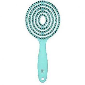 Ilū Lollipop Brush Ocean Blue Detangling Hairbrush for Wet and Dry Hair with Durable Vegan Bristles - 1 Unit