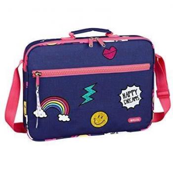 Moos Dreams Bolso Maletín Cartera Extraescolares, Color Azul
