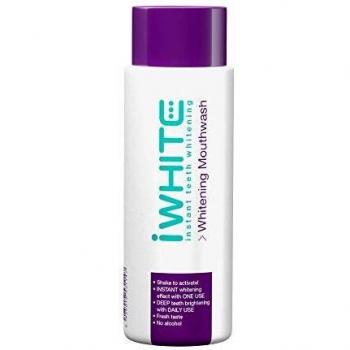 iWhite Enjuague Bucal de Cuidado Diario con Flúor, 500 ml - Blanqueamiento Instantáneo - Limpia, Blanquea y Fortalece - Cuidado de las Encías y Tratamiento contra el Mal Aliento - Sin Alcohol