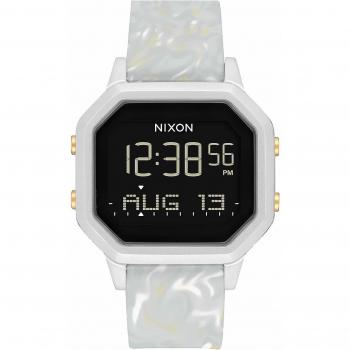 Nixon Siren SS Women's Digital Watch - Silver/Gray Marble