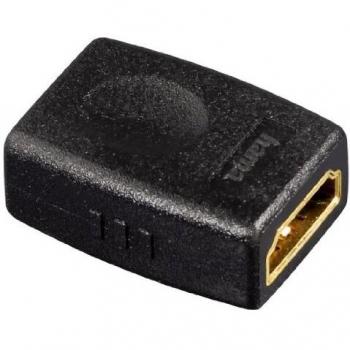 Adaptador HDMI HembrA-HembrA, Doble Conexión, Dorado, Negro