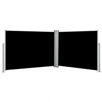 Retractable Side Awning Black 120x1000 cm