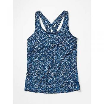 Marmot Wm's Leda Tank Top Tirantes Finos, para Deportes, Fitness, Gym, Outdoor, Transpirable Y De Secado Rápido, Mujer, Classic Blue Micro Geo, S