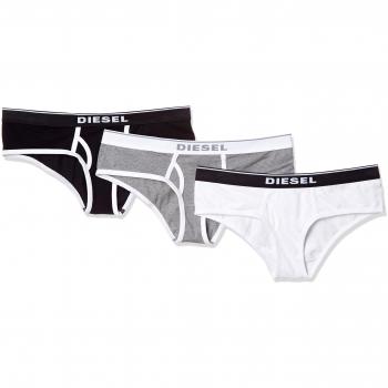 Diesel 3 Pack Bragas Mujer, UFPN Oxi-Threepack, Bragas, Bragas Brasileñas: Colour: Black/White/Grey | Size: Large