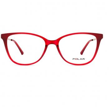 Polar 542 With Clip-On 22 Armazones y Lentes Recetadas para Hombre Rojas