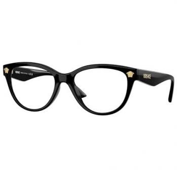 Versace VE3365U Women's Stylish Black Optical Glasses 54MM Cat Eye Model