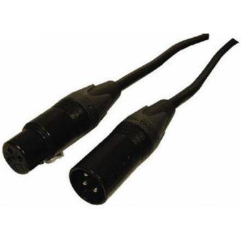Comprehensive 30' Performer Lo-Z Microphone Cable with Neutrik, Black/Nickel