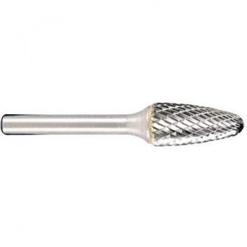 Metabo 628354000 628354000-Fresa cónica recalcada dentado en Cruz 8 x 65 mm Longitud Trabajo 20 mm vástago de 6 mm, 0 V, Negro, Normal