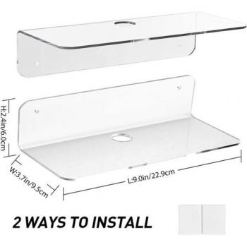 Estantería Flotante de Acrílico Transparente para Pared - Accesorios para Hogar, Baño, Sala y Cocina