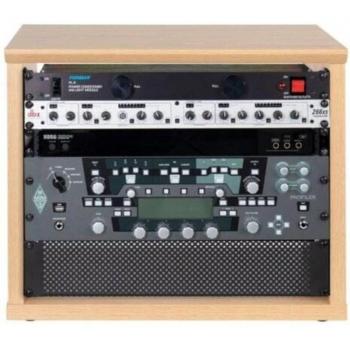 Gator Cases Elite Series Desktop 8U Studio Rack, Natural Maple Matte