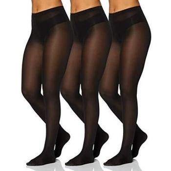 Iris & Lilly by Wolford Medias Mujer, Pack de 3, Negro
