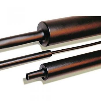 Gaine Termoretráctil Negra con Cola 19 mm, Restringimiento 4:1, 1 m
