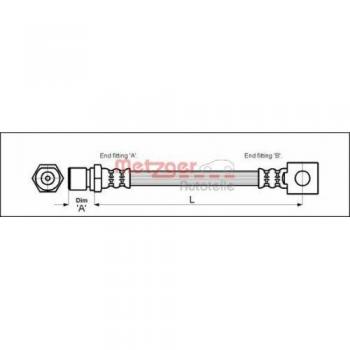 Metzger 4111757 Tubo flexible de frenos