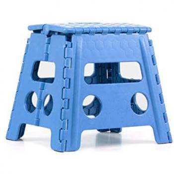 Taburete Plegable Multiusos Antideslizante The Secret Home - Escalera para Cocina o Baño - Reposapiés para Niños - Alto 32 cm x Largo 36,5 cm x Ancho 29