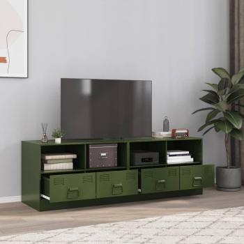 Muebles para TV 2 unidades acero verde oliva 67x39x44 cm Verde